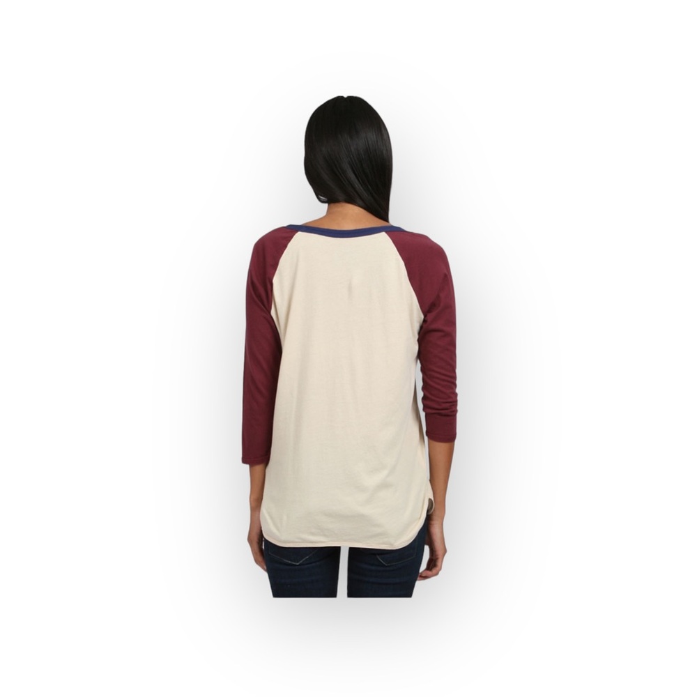 Chaser ★ Rodeo Star Color Block Graphic Raglan Baseball Tee T Shirt ★ Almond ★ L - Picture 14 of 16